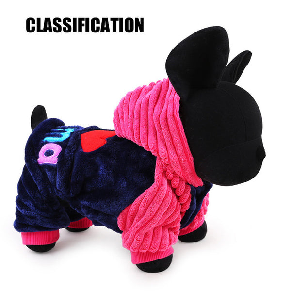 Fashion I love papa and mama winter Pet Dog Clothes Clothing  for chihuahua