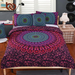 BeddingOutlet Mandala Bedding Set Queen Soft Bedclothes Twill Bohemian Print Duvet Cover Set with Pillowcases 4pcs Bed Set Home