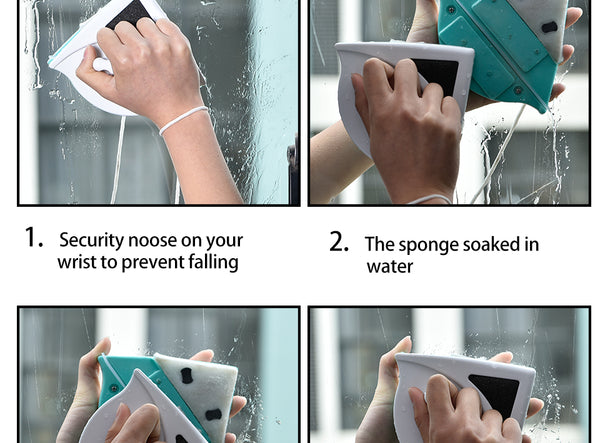 Magnetic Window Glass Cleaning Brush Home Window Glass Cleaner Tool Double Side  Wiper Useful Surface Brush Cleaning Tools