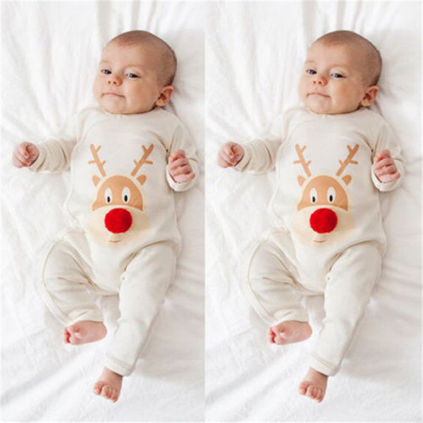 Family Matching Pajamas Set Mom And Baby Christmas Deer Nightwear